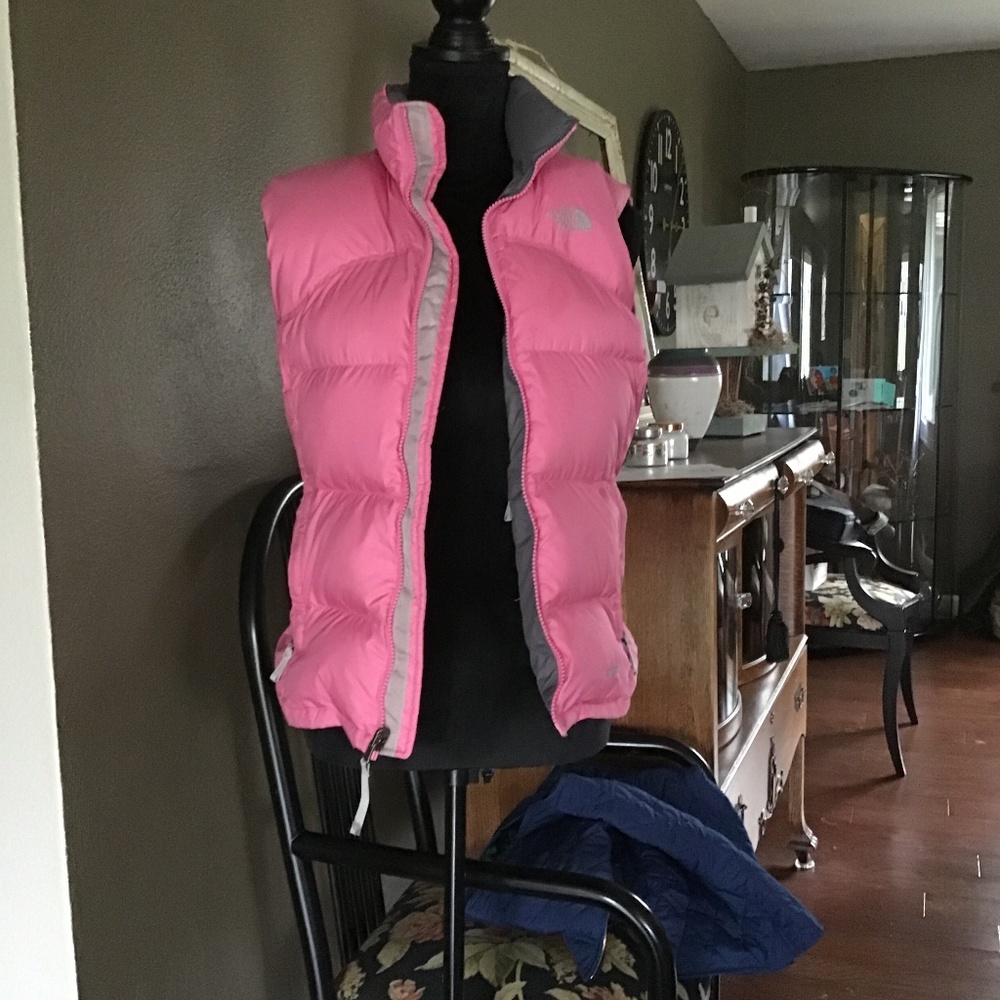 The North Face pink vest